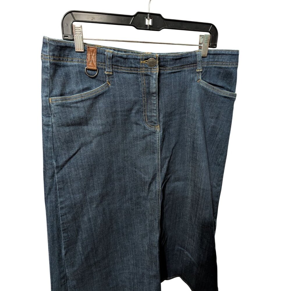 Lands End Womens Dark Wash Denim A-Line Skirt Size 12 - Picture 5 of 10